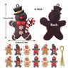 Gingerbread Ornaments For Christmas Tree 12 Pieces Holiday Decoration Farmhouse Tree Decorations For Home School Restaurant Cafe