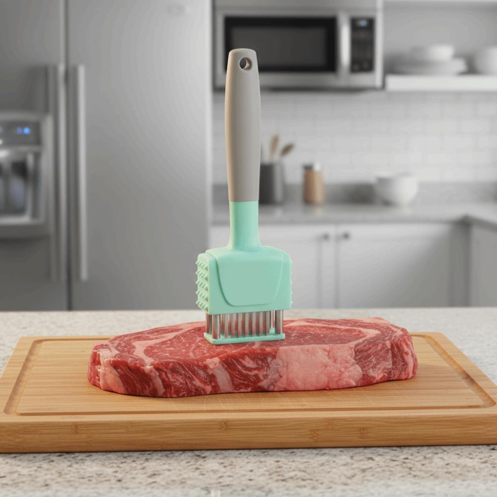 Stainless Steel Needle Meat Tenderizer 2 in 1 Steak Tenderizer Loose Meat Needle Restaurant