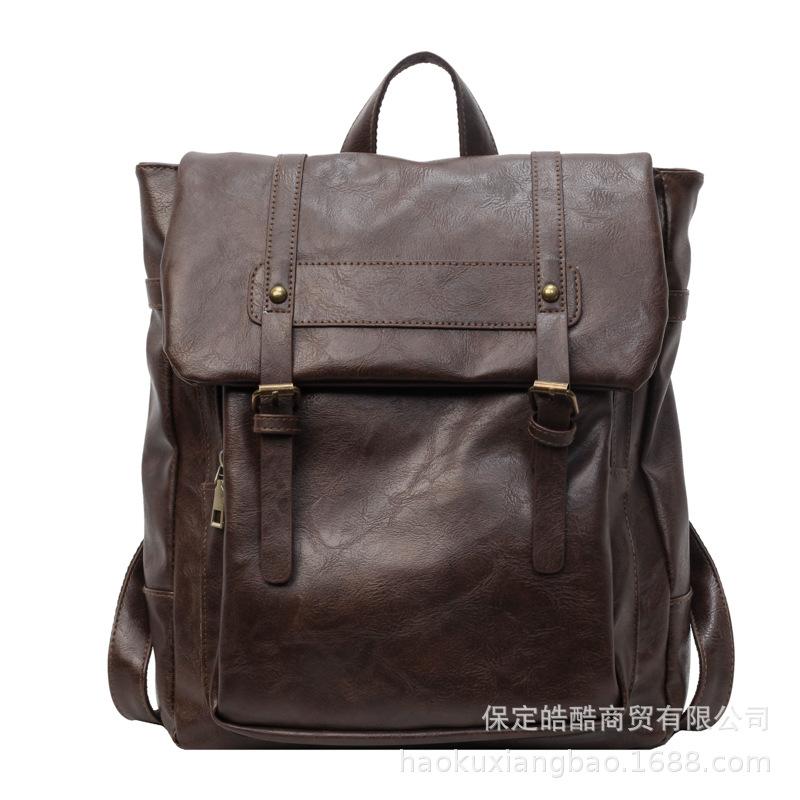 Large capacity bag 2025 new retro versatile backpack women's portable Korean version schoolbag premium sense going out backpack