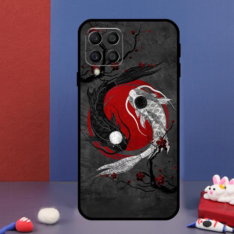 Koi Fish Yin Yang Art For Samsung Galaxy M12 M13 M33 M23 M53 M15 M55 M31 M51 M14 M34 M54 M20 M32 M52 Phone Case