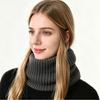 Thickened Knitted Scarf Striped Knitted Neck Warmer Flexible Neck Gaiter  Hiking