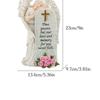 Handcrafted Religious Link Monument Cemetery Ornament Detailed Angel Figure Underweight Resin Sculpture For Gardens