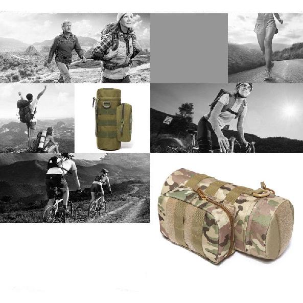 Outdoor Tactical Water Bottle Bag Military Fan Camouflage Outdoor Travel Hiking Climbing Accessory Bag