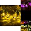 Enchanting Halloween Led String Lights Featuring Whimsical Pumpkins Spiders Skeletons For Festive Window Decor