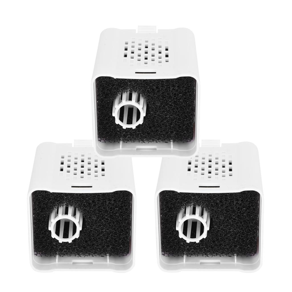 3pcs Aquarium Fish Tank Plastic N60 Filtering Barrel with Filter Cotton Core L Size