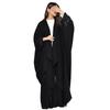 Modest Solid Color Abaya Cardigan - One Size Long Robe for Middle East and Dubai
