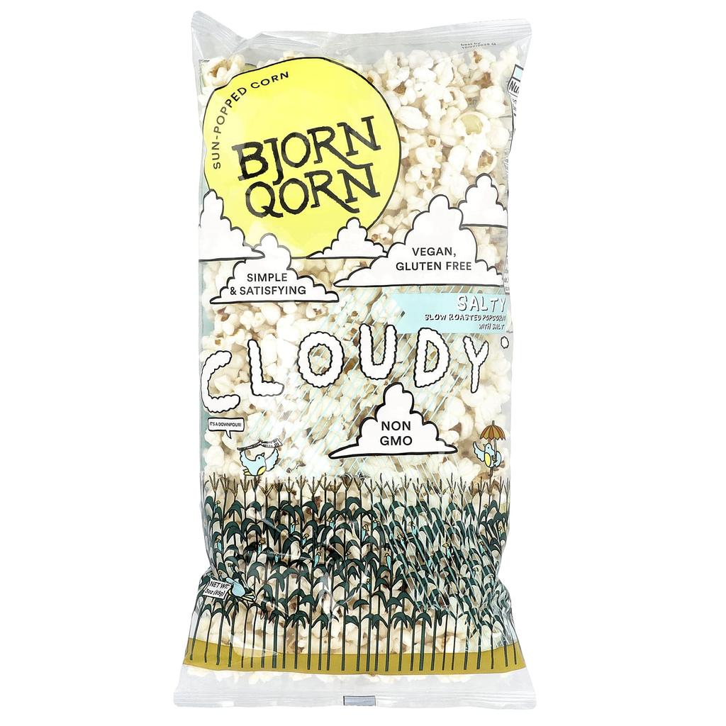 BjornQorn, Sun-Popped Corn, Cloudy Salty, 3 oz (85 g)