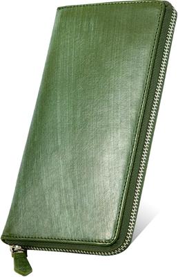 Men's Long Wallet – Bridle Leather (Green)