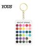 Wardrobe Color Matcher 2Pcs Palette Keychain Pendant, Clear Acrylic Season Analysis Swatches Matching Tool Keychain, Card, Gifts for Fashion
