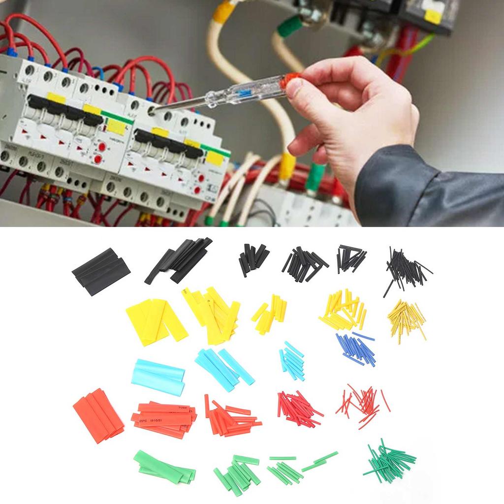 328Pcs Heat Shrinkable Tube Kit Colorful Insulation Electrical Wire Cable Wrap Assortment