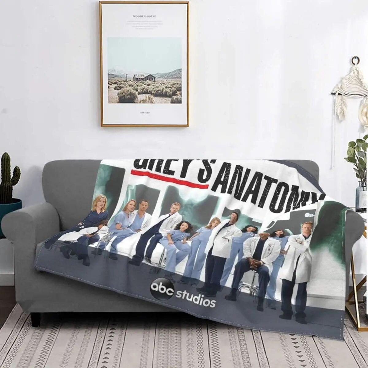 

Meredith Grey Derek Shepherd Cristina Yang Blankets Grey s Anatomy Doctor Flannel Novelty Throw Blankets for Bed Lounge Decor