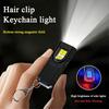 Powerful Mini COB LED Keychain Flashlight USB Rechargeable Hanging Work Light Waterproof Keyring Camping Walking Pocket Lamp