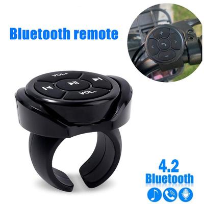Car Wireless Bluetooth Media Button Remote Controller Car Steering Wheel Remote Control Motorcycle Bike Handlebar MP3 Music Play For IOS Android Phone