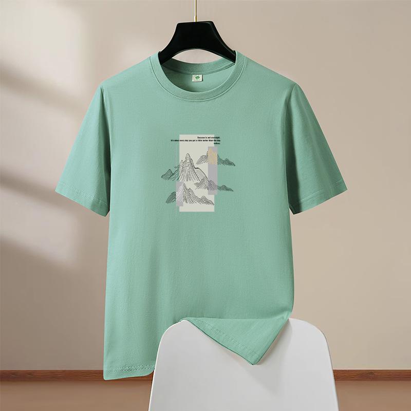 Oversized S-6XL Mens 100% Cotton Short Sleeve T-Shirt Man Round Neck Casual Tee