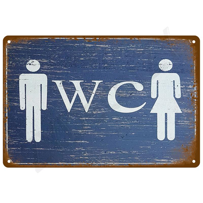 Vintage Metal Signs Plates Tin Sign Posters Man Cave Bar Retro Wall Art Mural Outdoor House Bathroom Home Room Decorations Decor