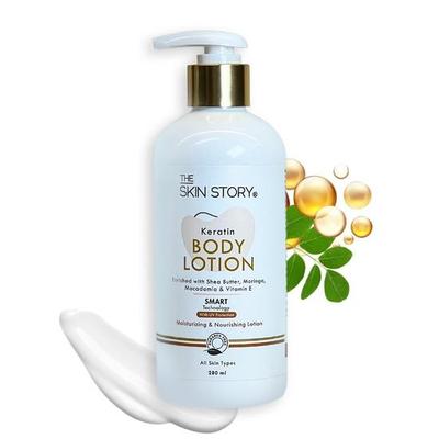 The Skin Story Deep Moisturising Body Lotion For Women| Relief from Dry Skin | All Skin Types | Moringa & Keratin | Volume Pack | 280ml