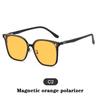 Fashion Polarized Sunglasses Men Women Magnetic Clip On Glasses Optical Prescription Eyeglass Frames Magnet Clips Retro 2 in 1