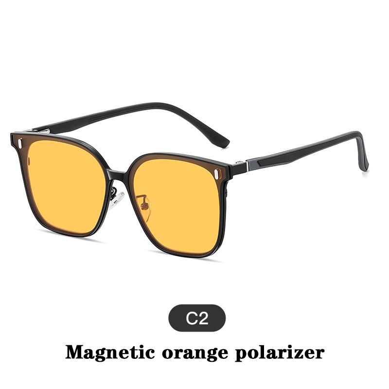 

Magnetic Clip Fashion Polarized 2 In 1 Glasses Frames Men Women On Sunglasses square High Quality Retro Eyeglass Magnet Clips