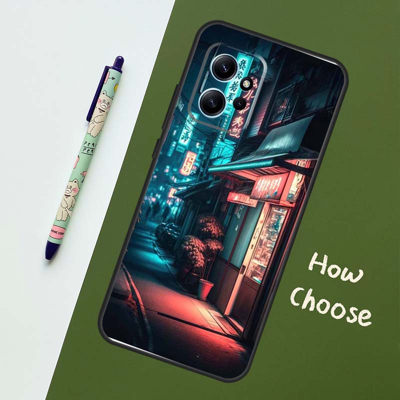 

Japanese Night City Aesthetic Case For Xiaomi Redmi Note 13 11 10 12 14 15 Pro Plus Cover For Redmi 15 14C 10C 13C 12C 15C Redmi 15C 5G