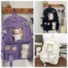 Solid Color Students School Bag Durable Large Capacity Daypack Nylon Ita Backpack  School