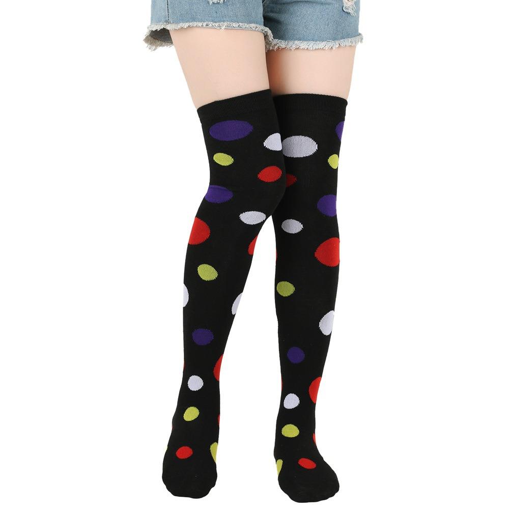 New Style Stockings Socks Polka Dot Over-The-Knee Socks Cosplay Soft Wear-Resistant Socks Polka Dot Colorful Stockings