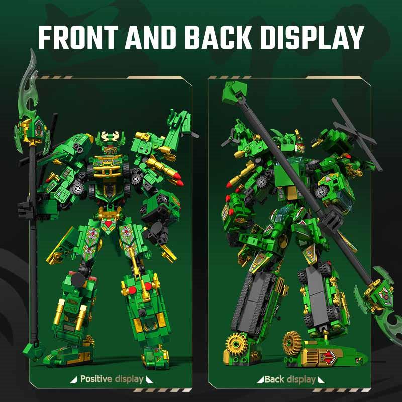 Non-Toxic Sembo 963Pcs 8In1 Guan Yu Transforming Mecha Robot Building Blocks Moc Fighter Aircraft Tank Vehicle Models Kids Toys Children Gifts