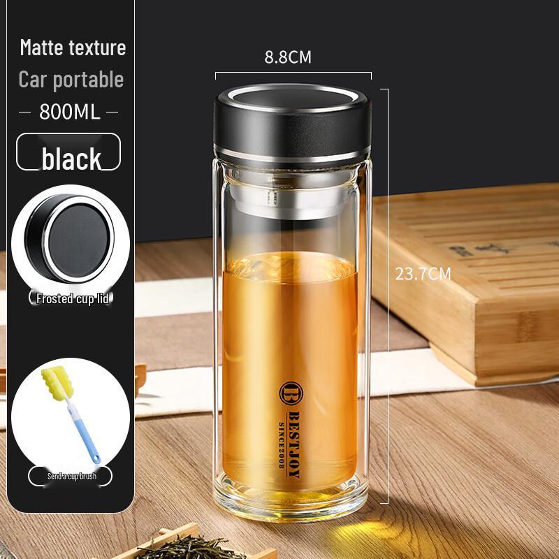 BESTJOY Fuguang Double-Wall Borosilicate Glass Cup