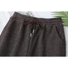 Plus Size Women Thickened Fleece Warm Straight Long Woolen Pants