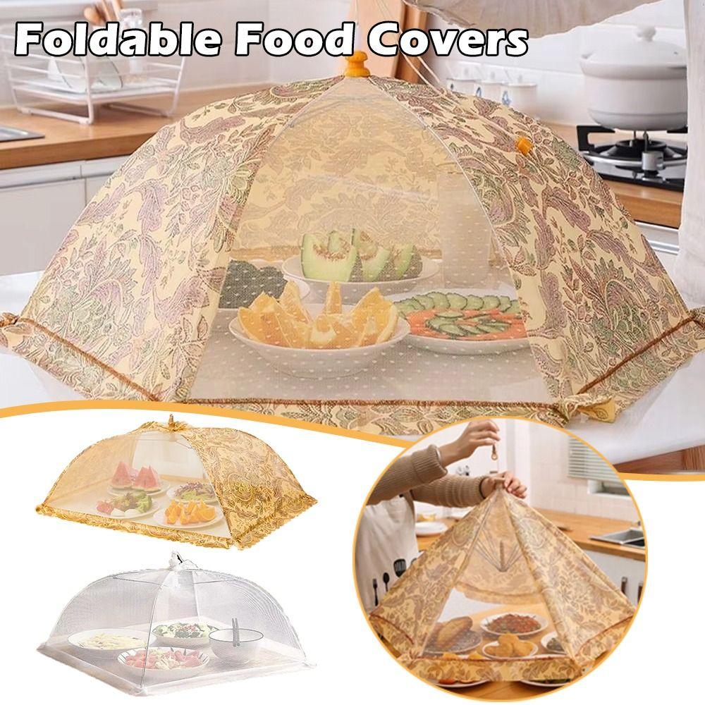 Breathable Food Covers Foldable Vegetable Cover Umbrella Durable Dining Table Mesh Cover