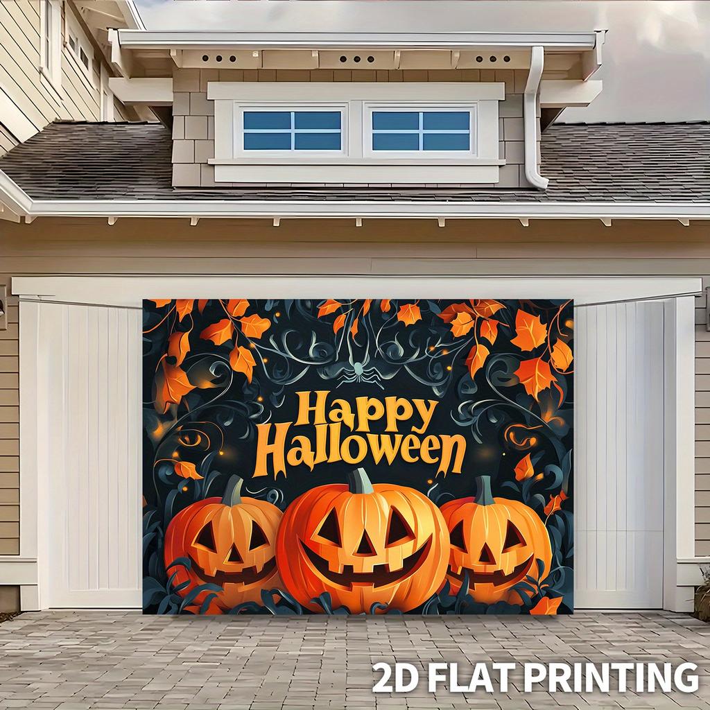 1pc2D flat Halloween banner background cloth,Halloween decoration for living room bedroom Halloween event,no power required——sym