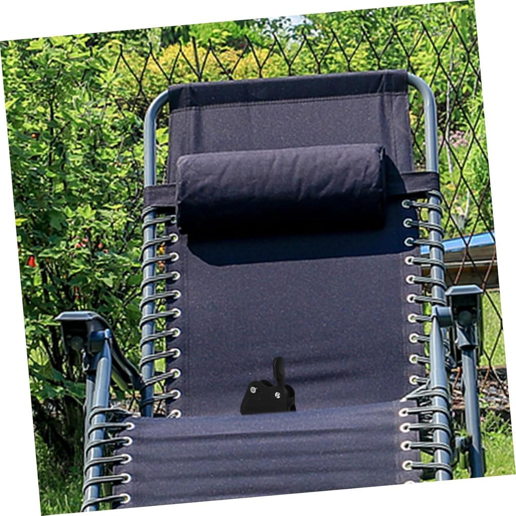 1 Pair Black Hinges Self Locking Latch Set for Patio Chair Replacement Parts