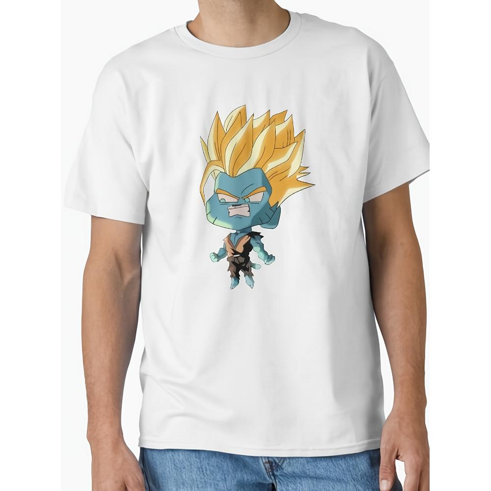 

Chibi Saiyan T-Shirt,Soft Breathable & Fade-Resistant, Classic Fit for Daily Casual Wear XXL белый