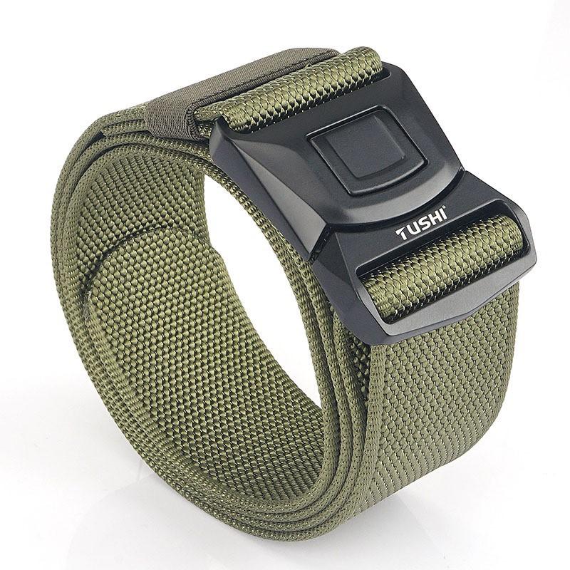 Outdoor Nylon Waist Belt 5CM Snap Quick Release Men s Buckle 125cm
