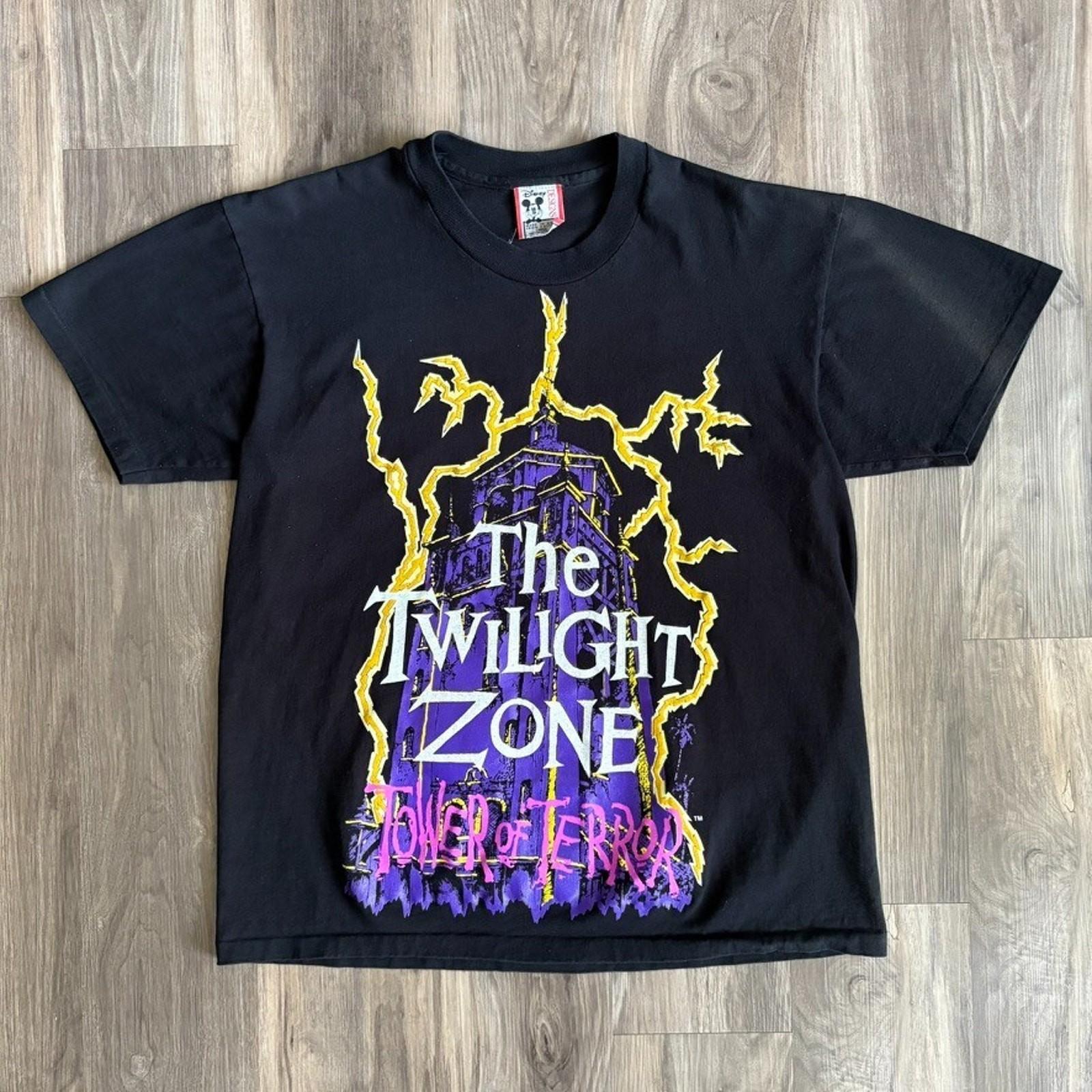 Vintage Disney The Twilight Zone Tower Of Terror Size L Glow in Dark USA Unisex T-Shirt XXXXL