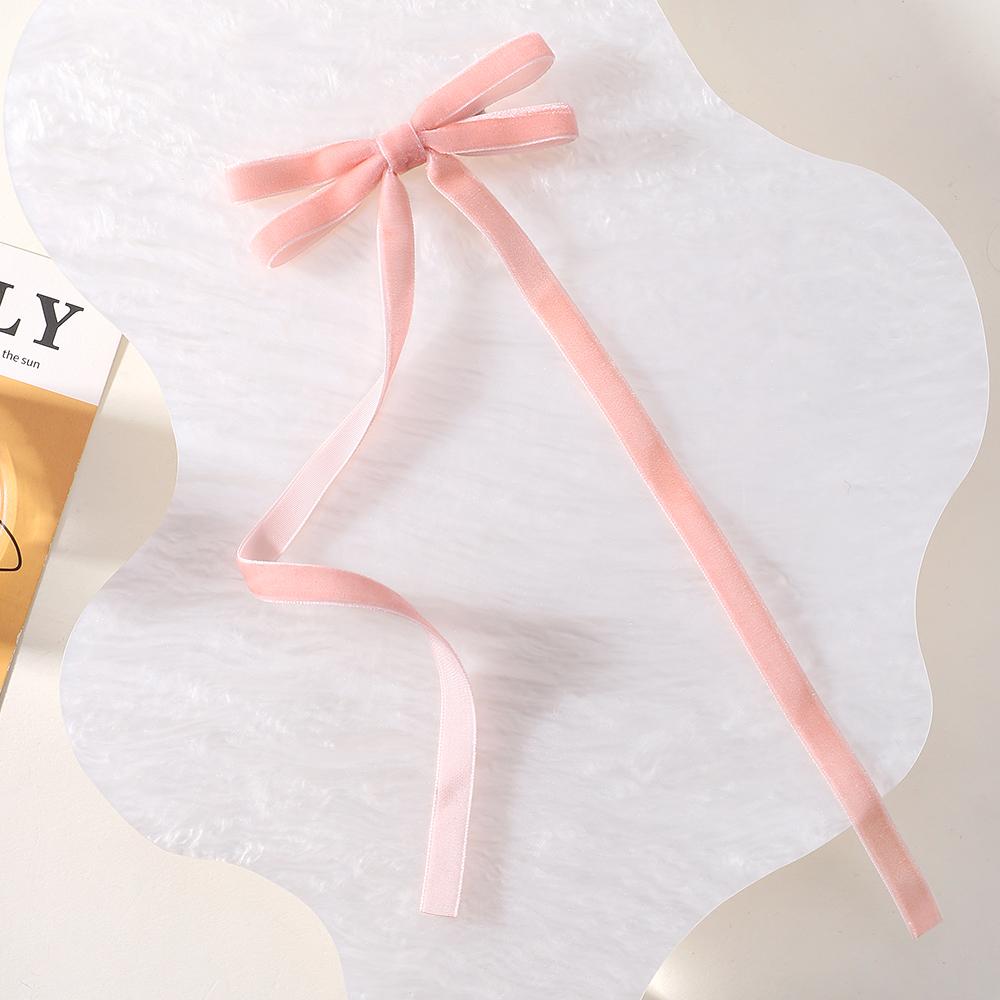 Vintage Big Large Velvet Bow Hairpins Barrettes For Women Girls Wedding Long Ribbon Korean Hair Clip Hairgrip Hair Accessories