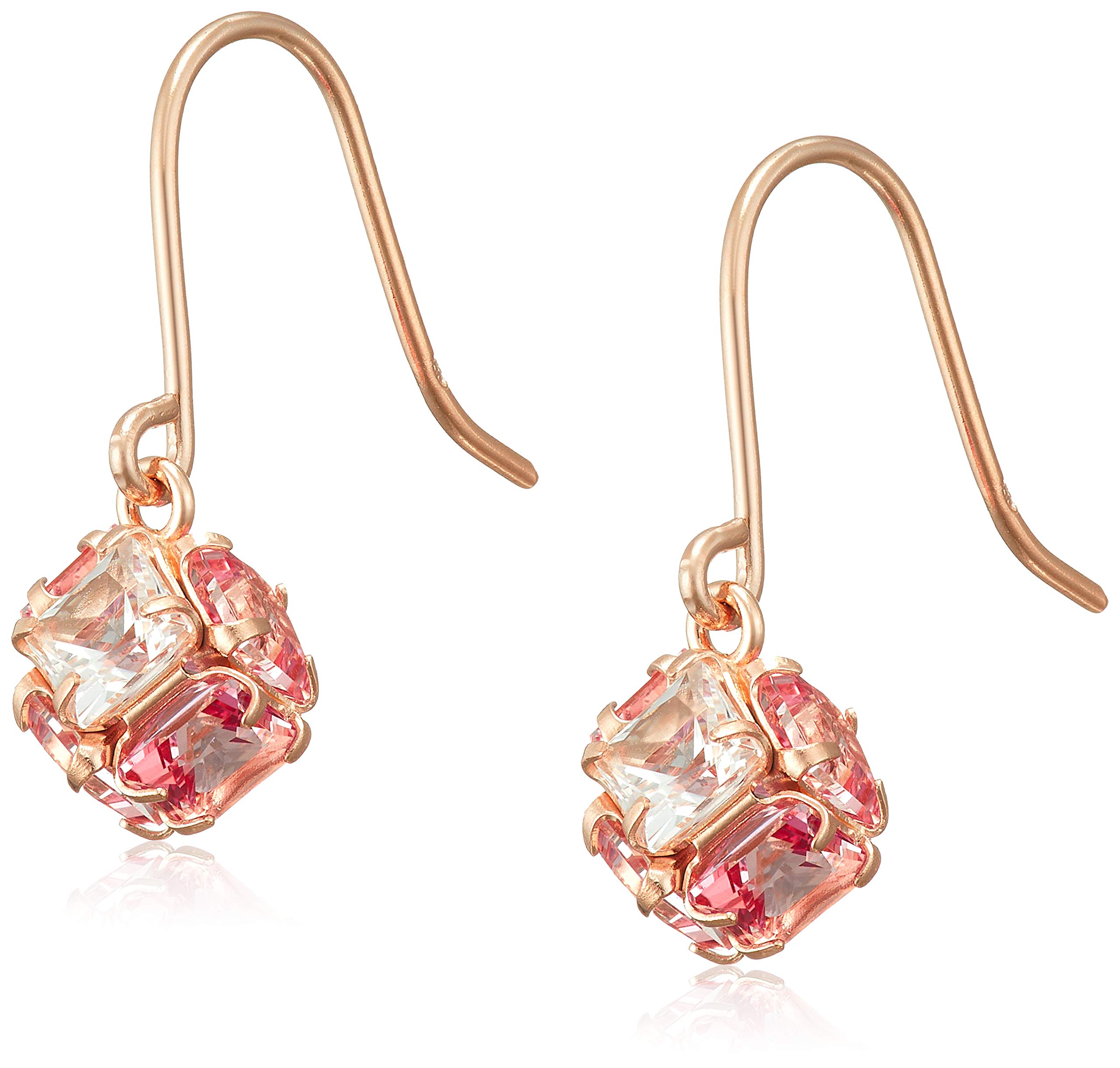 

[Official] ESTELLE Women s Hook Earrings in 10K Pink Gold with November Birthstone Topaz (0222-7962-0019-0000)