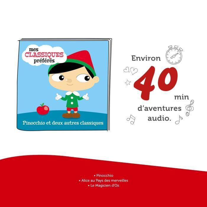 tonies® - figurine tonie - mes classiques préférés - pinocchio et 2 autres classiques - figurine audio pour toniebox