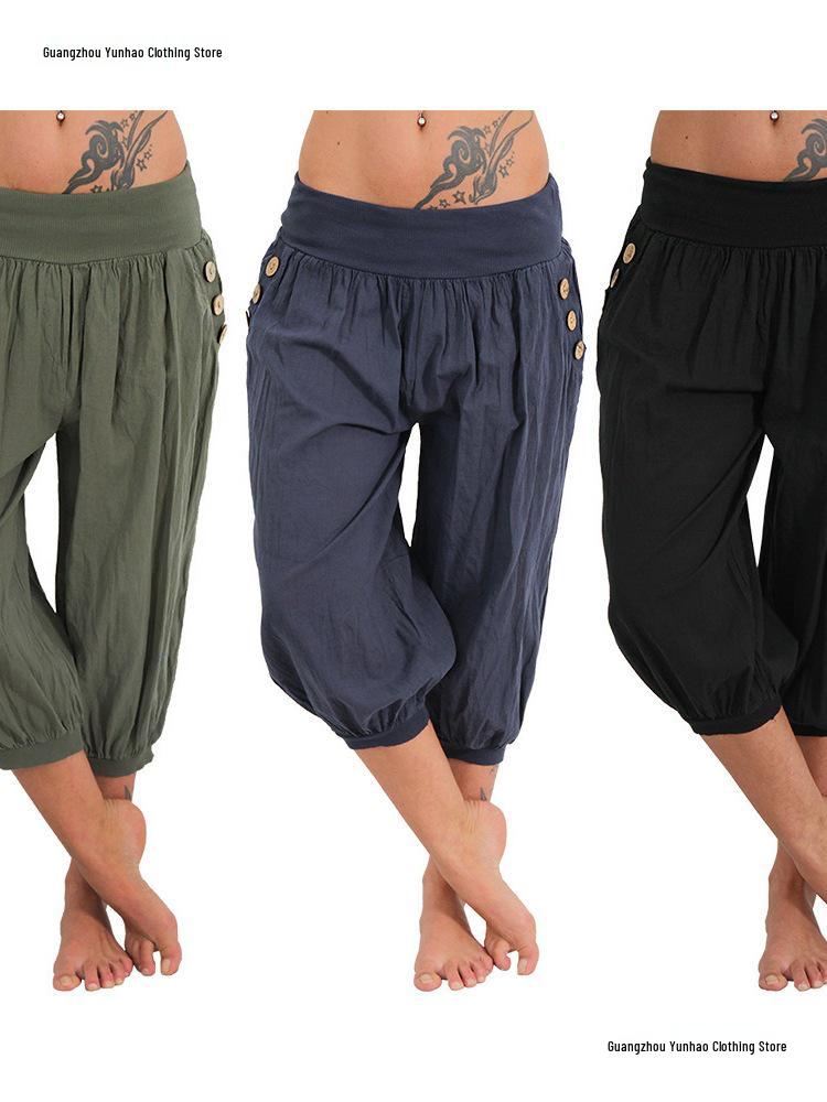 2018 Summer Aladdin Plus Size Casual Pants for Women