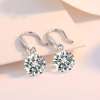 Frauen einfache beliebte lange Kristall Aussage Tropfen Ohrringe Ohrschmuck