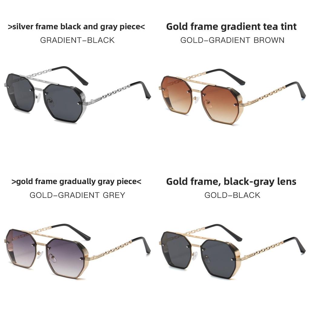 Geometrische Polygon-Sonnenbrille Mit UV400-Schutz Für Sommerliche Outdoor-Mode