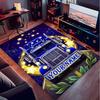 1PC Custom Name Nighttime Truck Journey Theme Floor Mat Ideal for Living Room, Game Rooms, Office, Bedroom,Floor Mat Playful Design