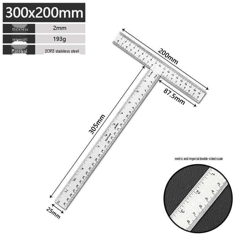 Stainless Steel Adjustable T-Square Ruler