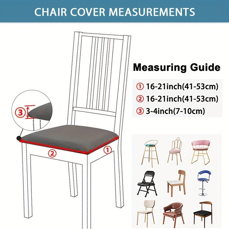 1/2/4pcs Solid Color Jacquard Elastic Chair Cushion Cover Stool Cover Protect Furniture Chair Cover for Living Room Home Decor