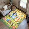 Bluey Bingo Adventure Customize Your Name Floor Rug Office Rug Perfect for Hallway Foyer Outdoor Entryway Antislip Carpet Anime Office Decor
