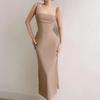 Summer Backless Slimming Bandage Waist Sleeveless Dress for Women