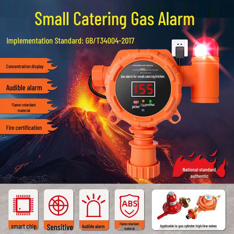 Night Science Commercial Gas Detector: Hotel-Use Alarm for Coal, LPG, Propane, and Industrial Flammable Gases