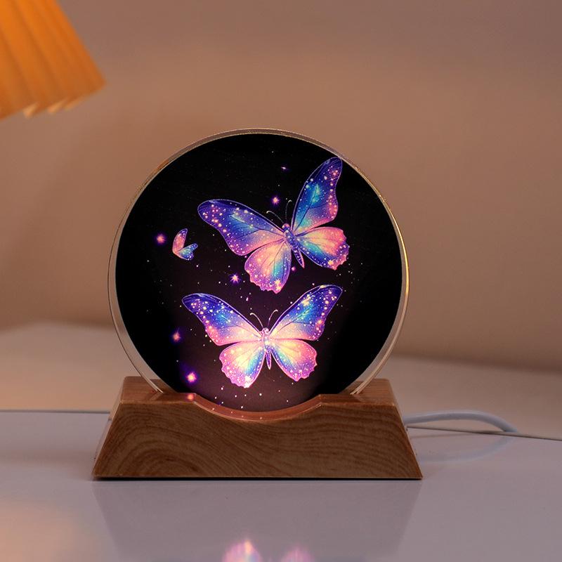 

Цветы Пейзаж USB Ночник Домашнее Украшение Орнаменты Новогодний Подарок 8cm