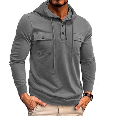 New Spring Autumn Streetwear Fashion Pullovers Mens Soild Color Hooded Sweatshirt Hoodies Casual Loose Thin Coats