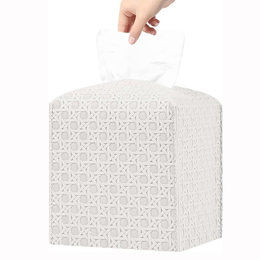 Large-Capacity Drawer Box PU Leather Foldable Tissue Box Modern Square Tissue Box  Car