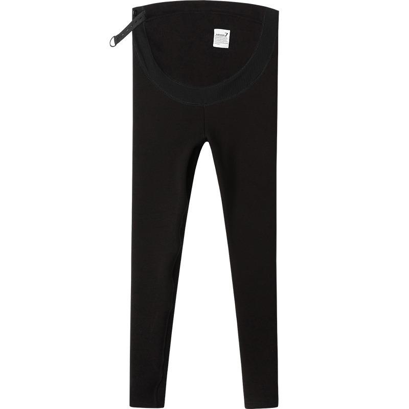 Maternity leggings spring and autumn outer wear cotton large size autumn trousers velvet support 0 kg pregnant women nine-point pants